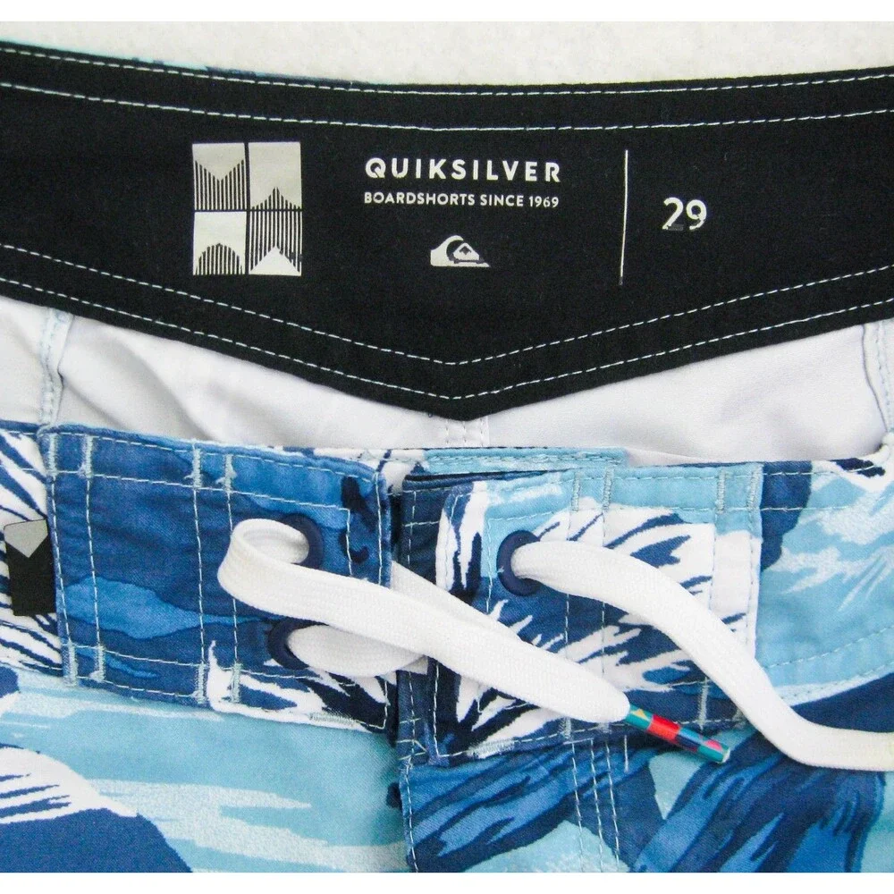 Quiksilver Board Shorts Mens Size 29 Swimming Swim Beach Surf Floral Tropical